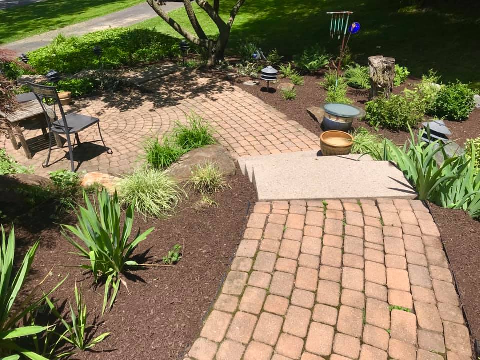 Walkway & plantings