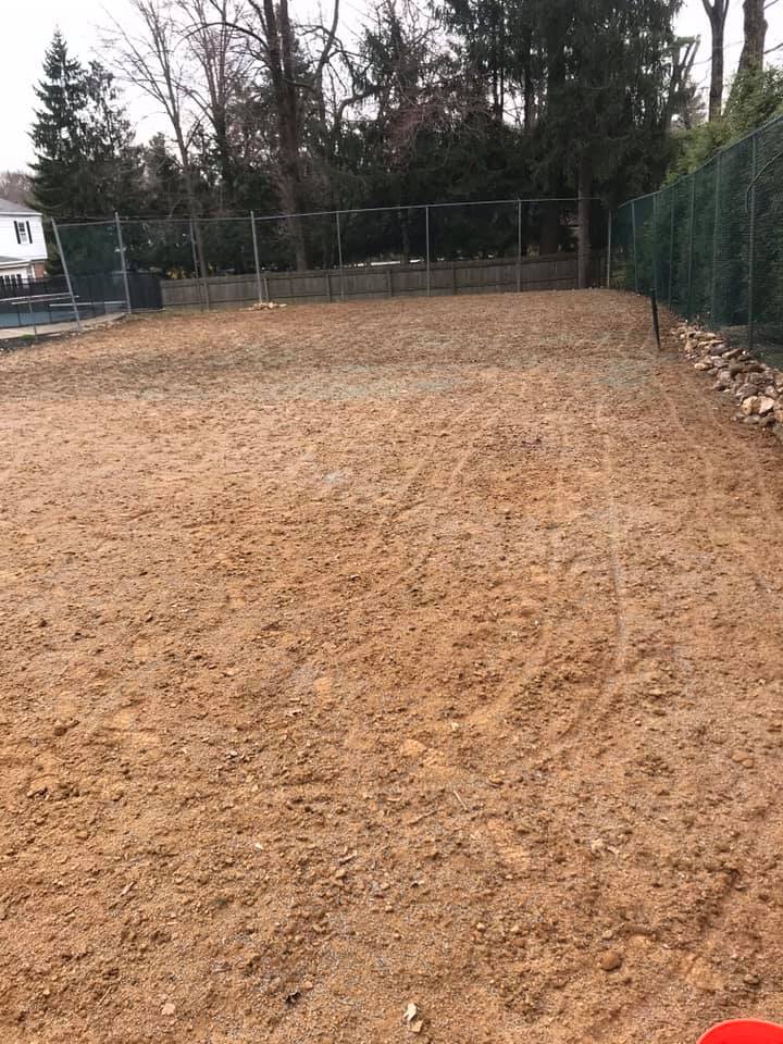 fall aeration and seeding- dirt