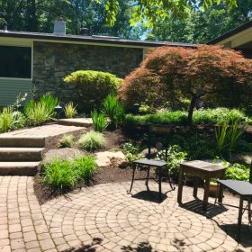 hardscape services paver with chair